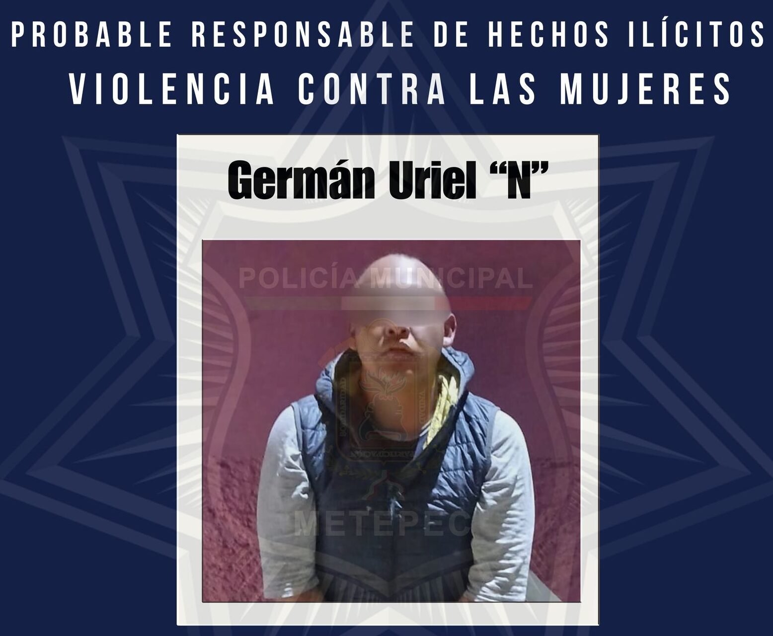 Detienen a sujeto por agredir a mujer en #Metepec