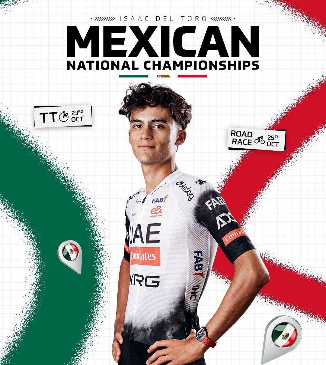 HISTÓRICO: Regresa el Campeonato Nacional de Ciclismo en México, y con Isaac del Toro como protagonista; camino al maillot tricolor para 2026