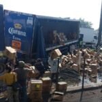 En pleno viernes se accidenta tráiler de cerveza en la México-Querétaro; provoca kms de tráfico en Cuautitlán Izcalli G3fDfSBWcAAiZxM
