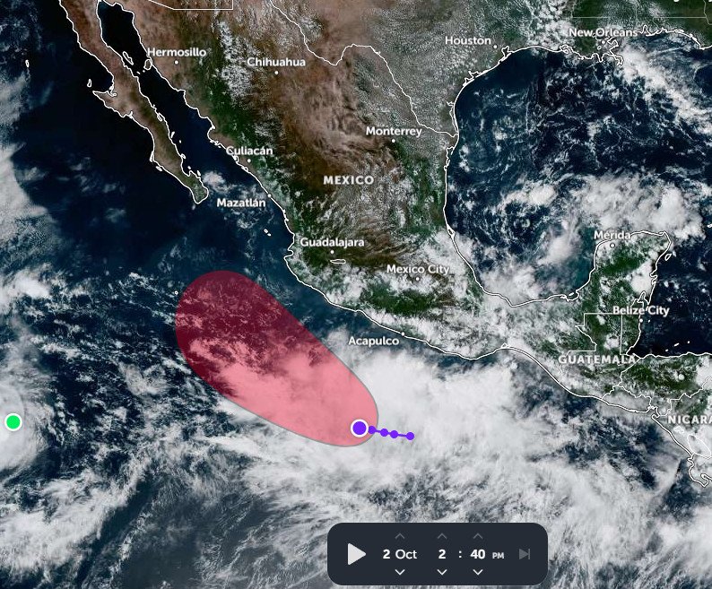 90% de probabilidad de nueva tormenta tropical cerca de México: Priscilla; podría escalar a huracán