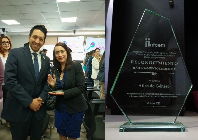 Metepec Fortalece su Arquitectura de la Transparencia: INFOEM Reconoce por Tercer Año Consecutivo su «Atlas de Género»