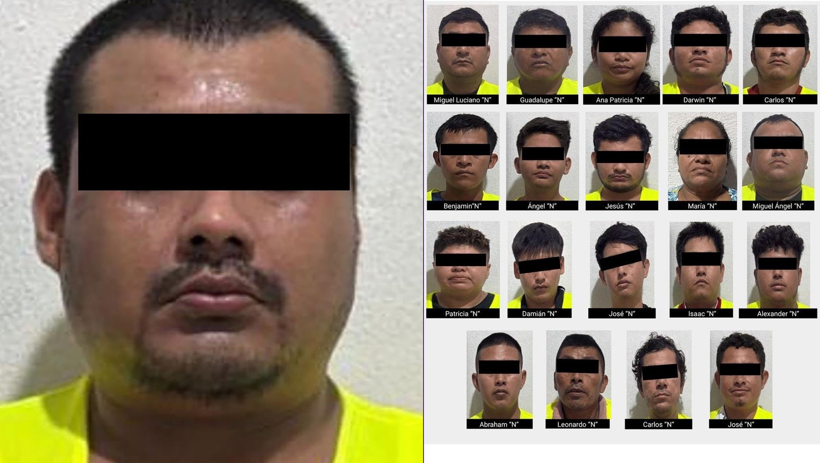 Detienen a 20 sujetos, incluido líder regional del CJNG en Tabasco; 4 eran policías