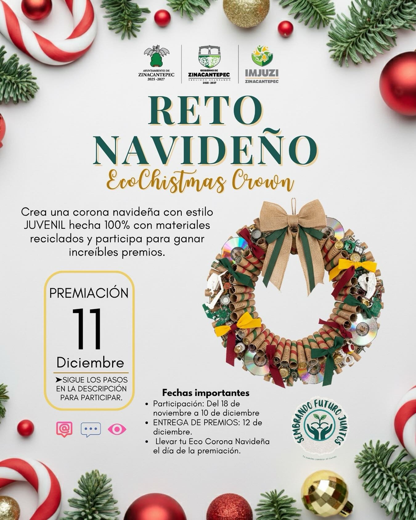 Zinacantepec lanza el reto navideño Eco Christmas Crown