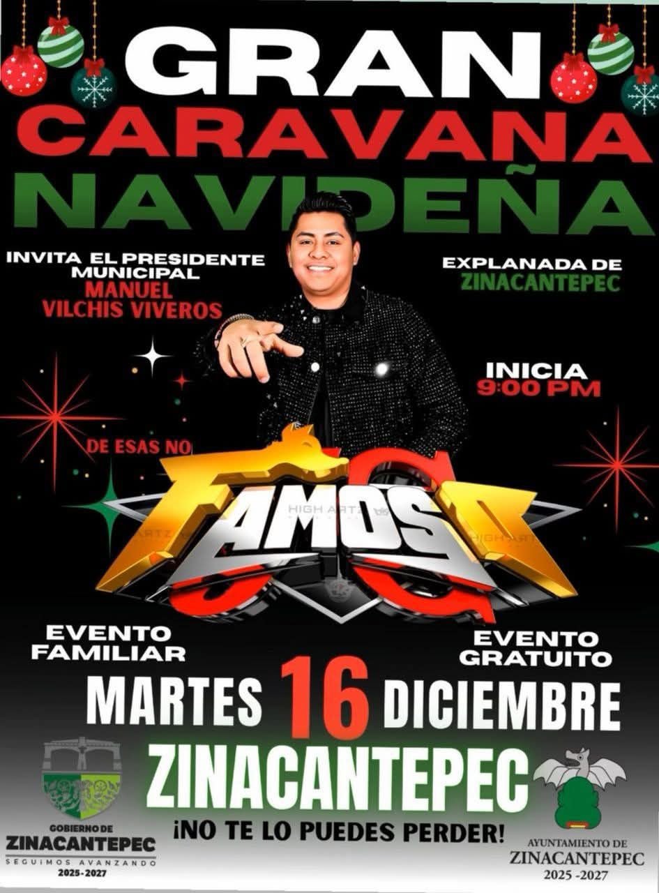 Gran cierre de la Caravana Navideña en #Zinacantepec con «Sonido Famoso JG»