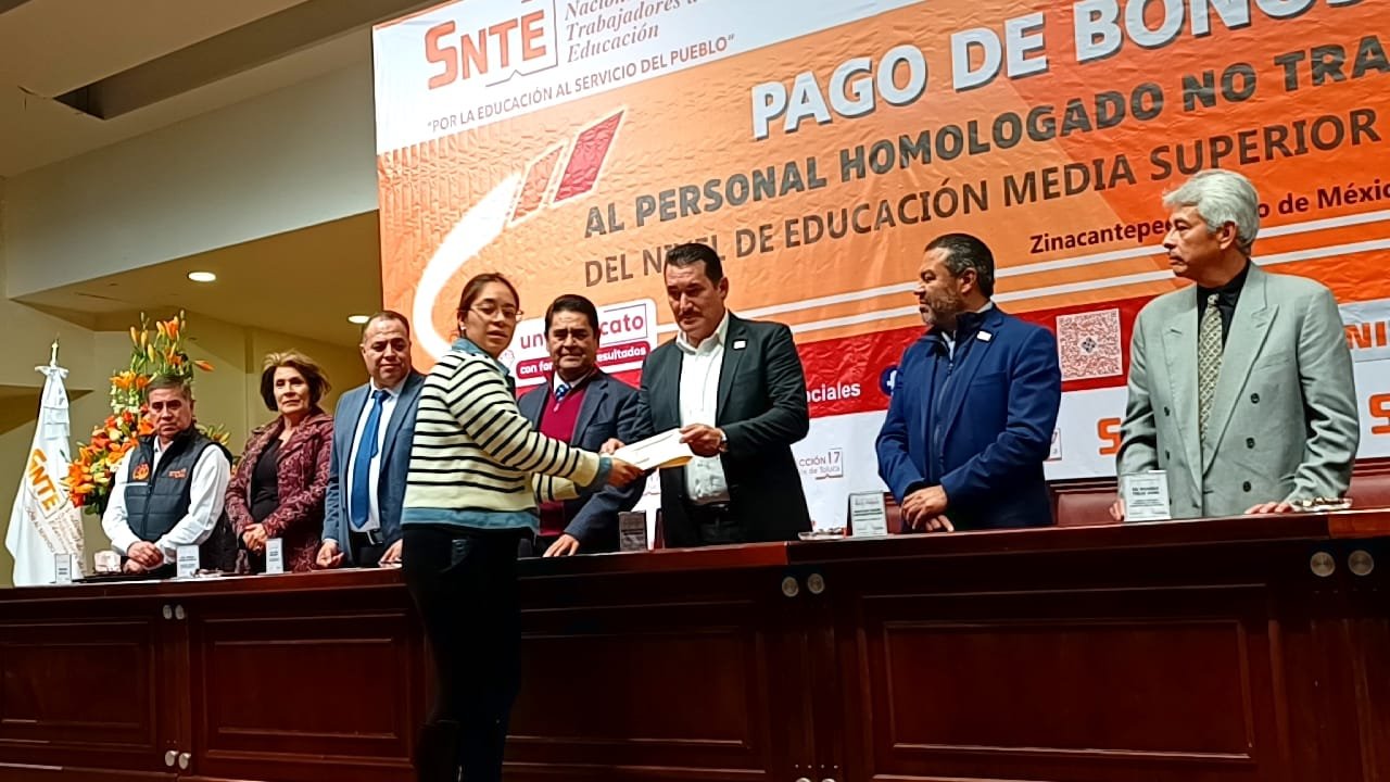 SNTE Sección 17 entrega bonos y refuerza agenda salarial rumbo a 2026