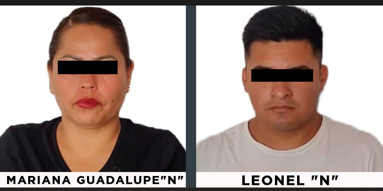 Cumplen órdenes de aprehensión contra pareja por extorsión contra transportistas