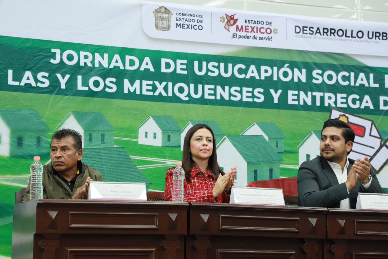 Usucapión social itinerante benefició a 482 familias mexiquenses