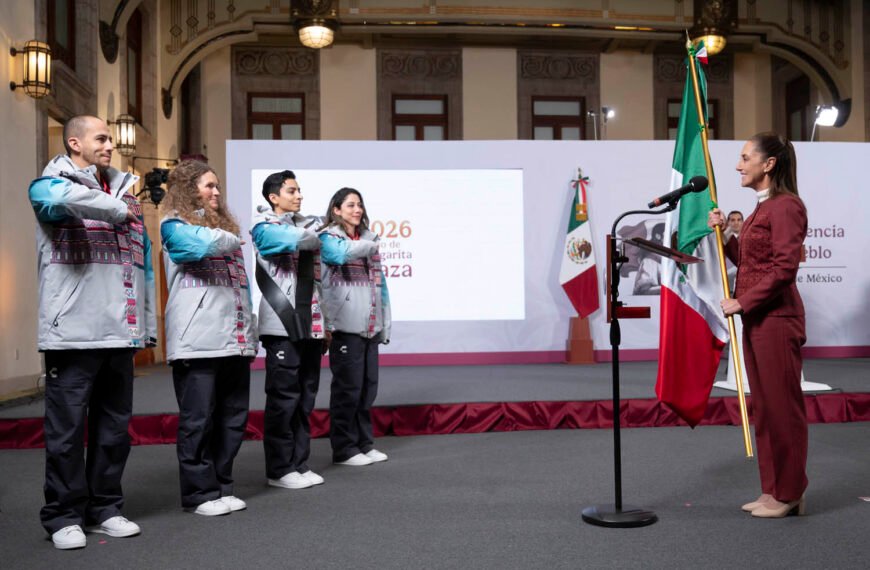 México abanderó a su delegación rumbo a los Juegos Olímpicos de Invierno Milano Cortina 2026
