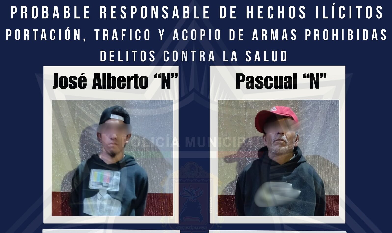 Capturan a dos por presunto acopio de armas prohibidas en #Metepec