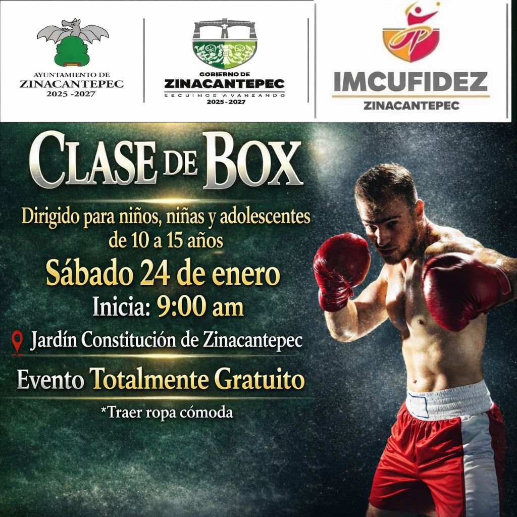 Clase gratuita de box para niños y adolescentes en #Zinacantepec