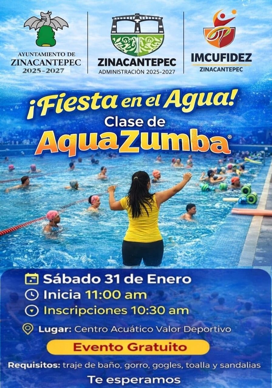 Clase gratuita de Aquazumba en #Zinacantepec
