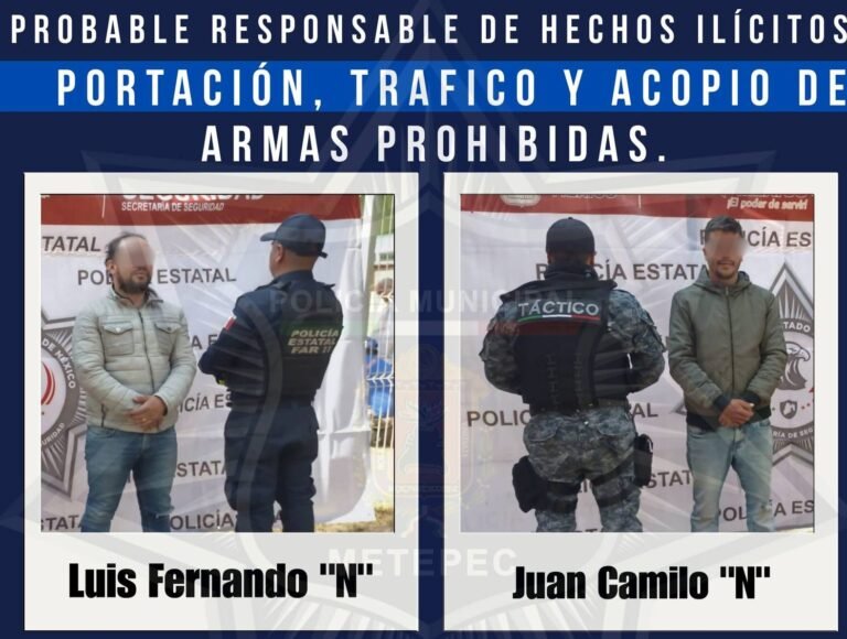 Detiene Policía de #Metepec a presuntos extorsionadores colombianos