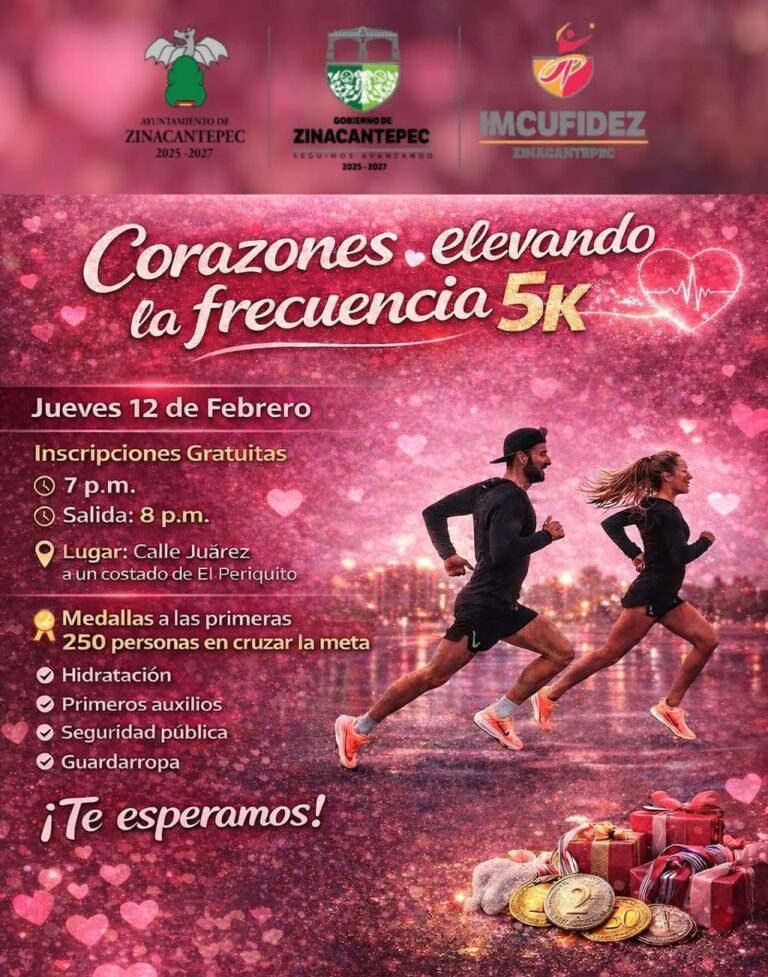 Ayuntamiento de #Zinacantepec convoca a Carrera de la Amistad Nocturna