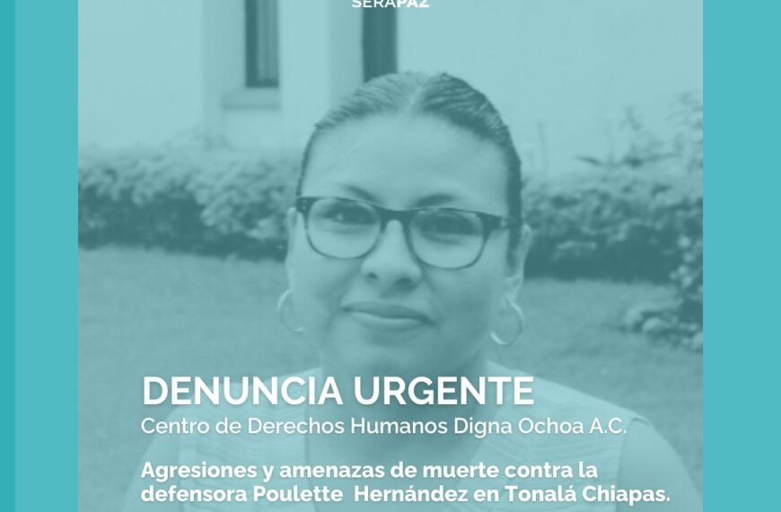 Relatora de la ONU se pronuncia por agresiones y amenazas contra defensora de DDHH, Poulette Celene Hernández, en Chiapas