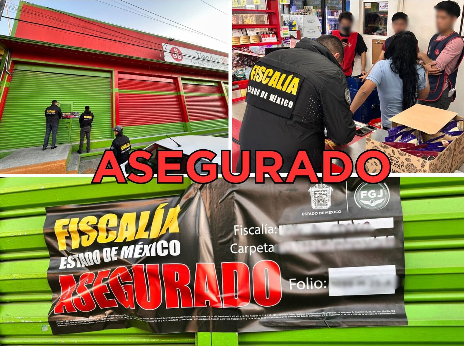 ÚLTIMA HORA: FGJEM asegura tienda 3B en Valle de Chalco tras ataque con objetos incendiarios que dejó a un menor con quemaduras el 22-F