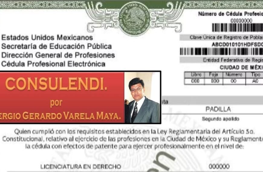 CONSULENDI…Cédula Profesional Deja De Funcionar Como Identificación Personal