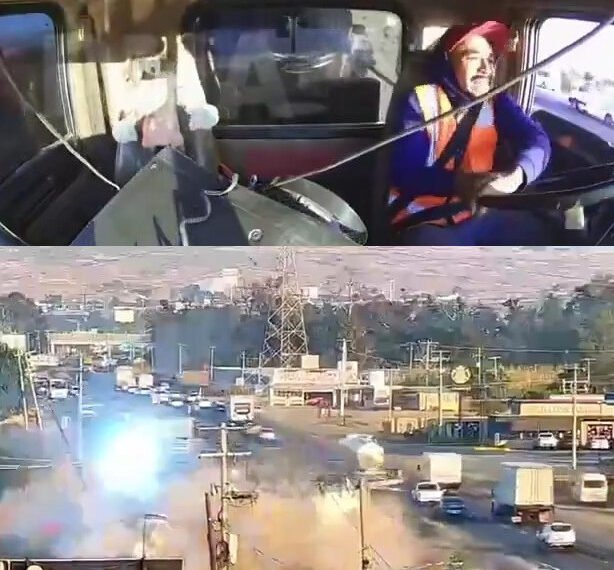 Dos videos captan brutal choque entre tráileres en el Libramiento Norte de Irapuato