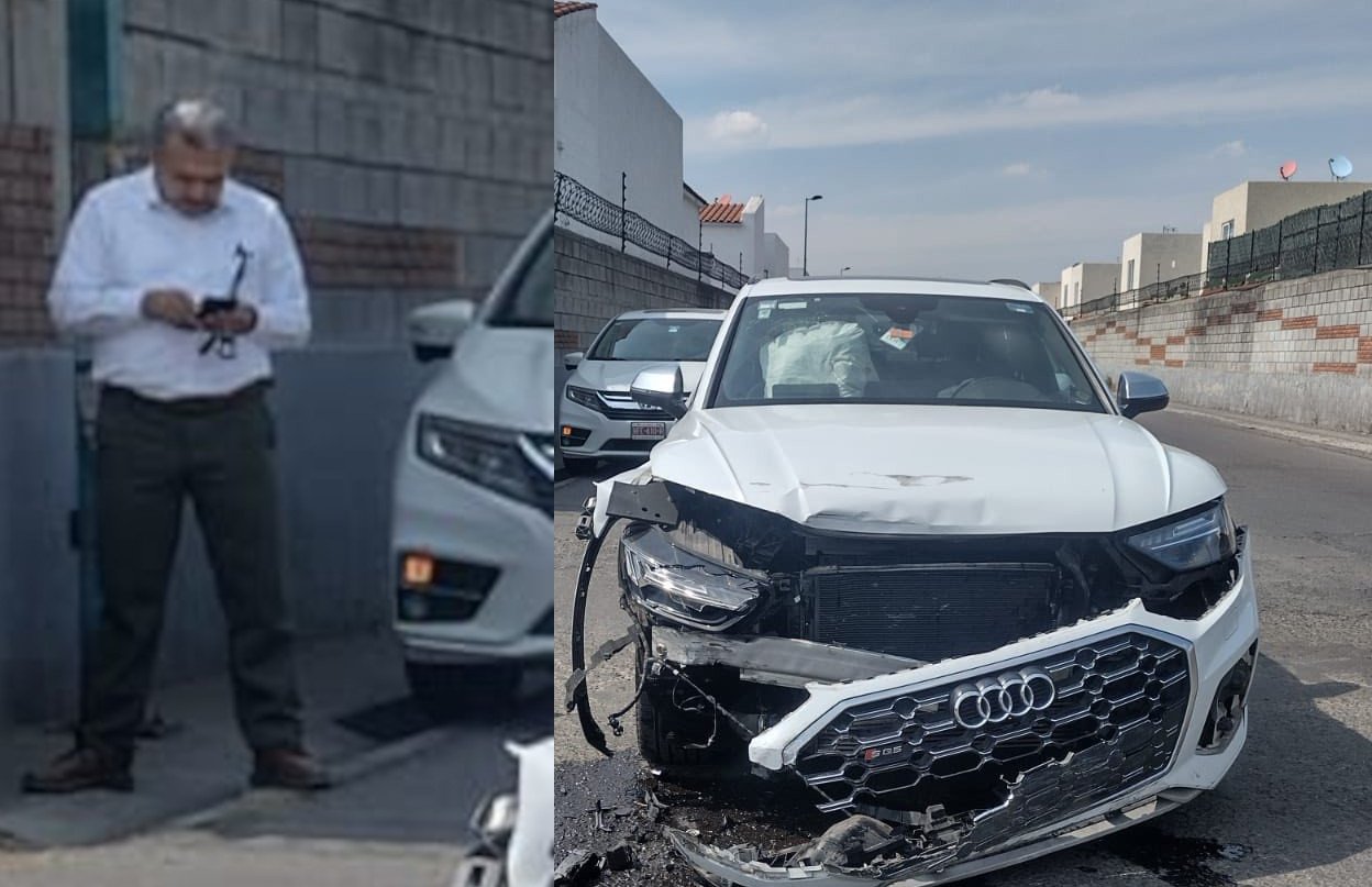 Fuerte accidente vial en #Metepec involucra al diputado Wblester Santiago; se pone prepotente. Video