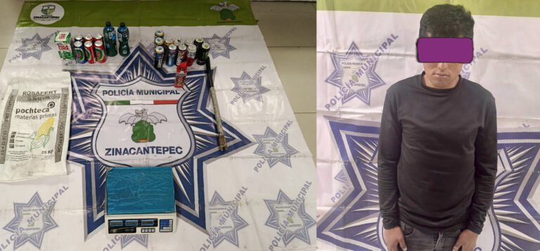 Capturan a sujeto señalado por robo en tienda de #Zinacantepec