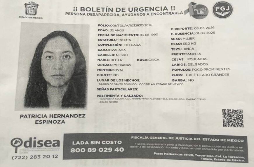 Hallan sin vida a mujer con ficha de búsqueda en #Jocotitlán