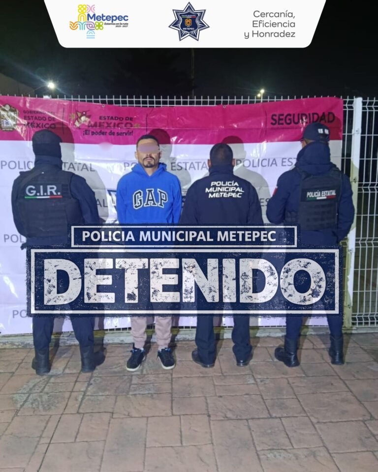 Capturan a sujeto que agredió a un hombre y disparó a su mascota en #Metepec