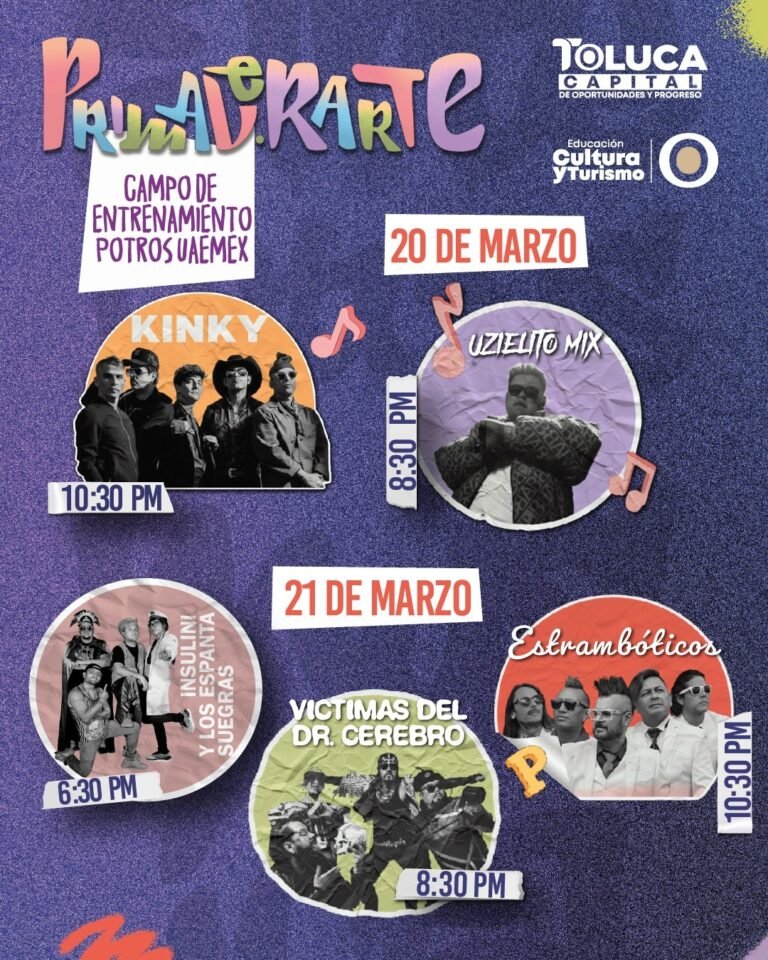 Toluca anuncia PrimaverArte 2026: seis días con casi 100 actividades culturales