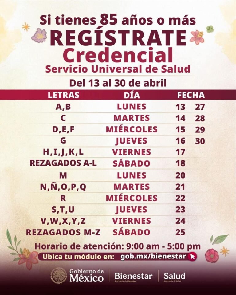 #Toluca abrirá registro para el Servicio Universal de Salud a partir del 13 de abril