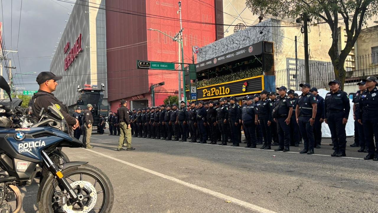 Operativo especial de seguridad por final de la Concacaf Champions Cup en Toluca