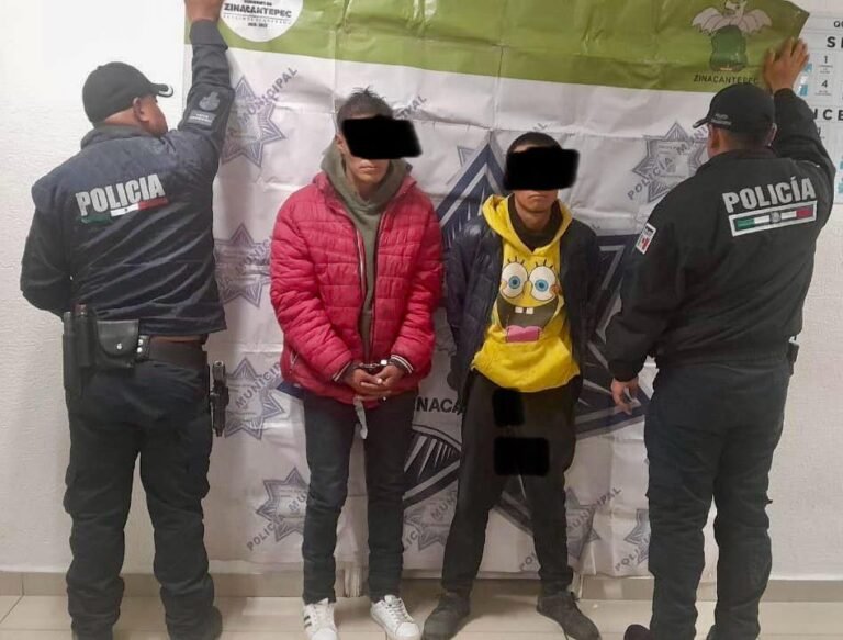 Detienen a dos sujetos que intentaron asaltar primaria de #Zinacantepec