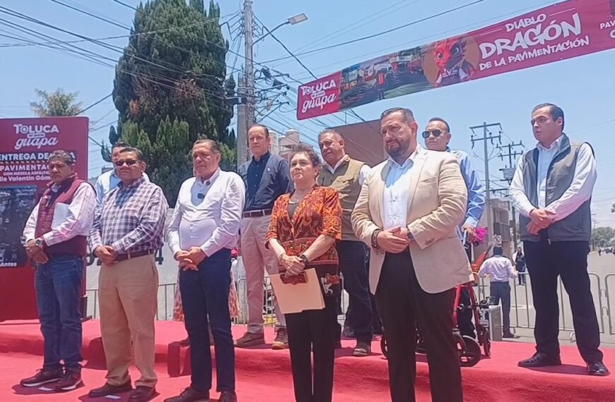 Con “Diablo Dragón”, #Toluca moderniza avenida Gómez Farías en tiempo récord