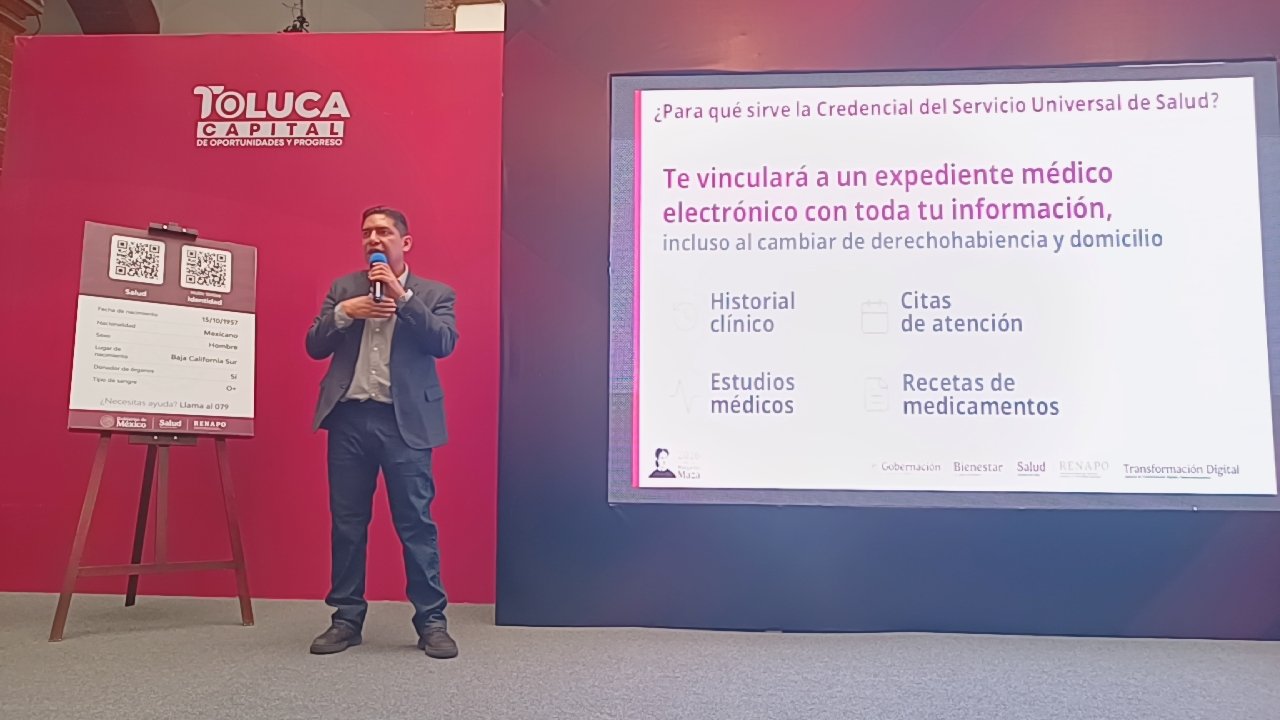 Toluca inicia credencialización del Servicio Universal de Salud y consolida inversión histórica en programas sociales