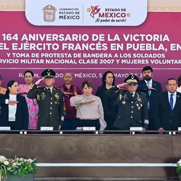Gobernadora Delfina Gómez encabeza acto por el 5 de mayo en Edoméx; Sheinbaum destaca la soberanía nacional