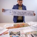 El mural sobre futbol que llevó a un artista de la UAEMéx al récord Guinness 342-4