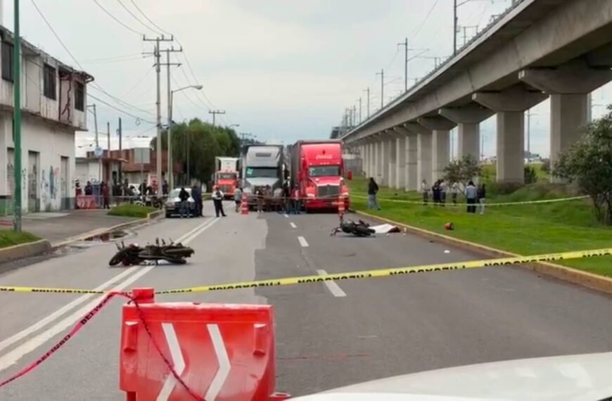 OJO: Fatal choque de motos cerca de la Estación Zinacantepec