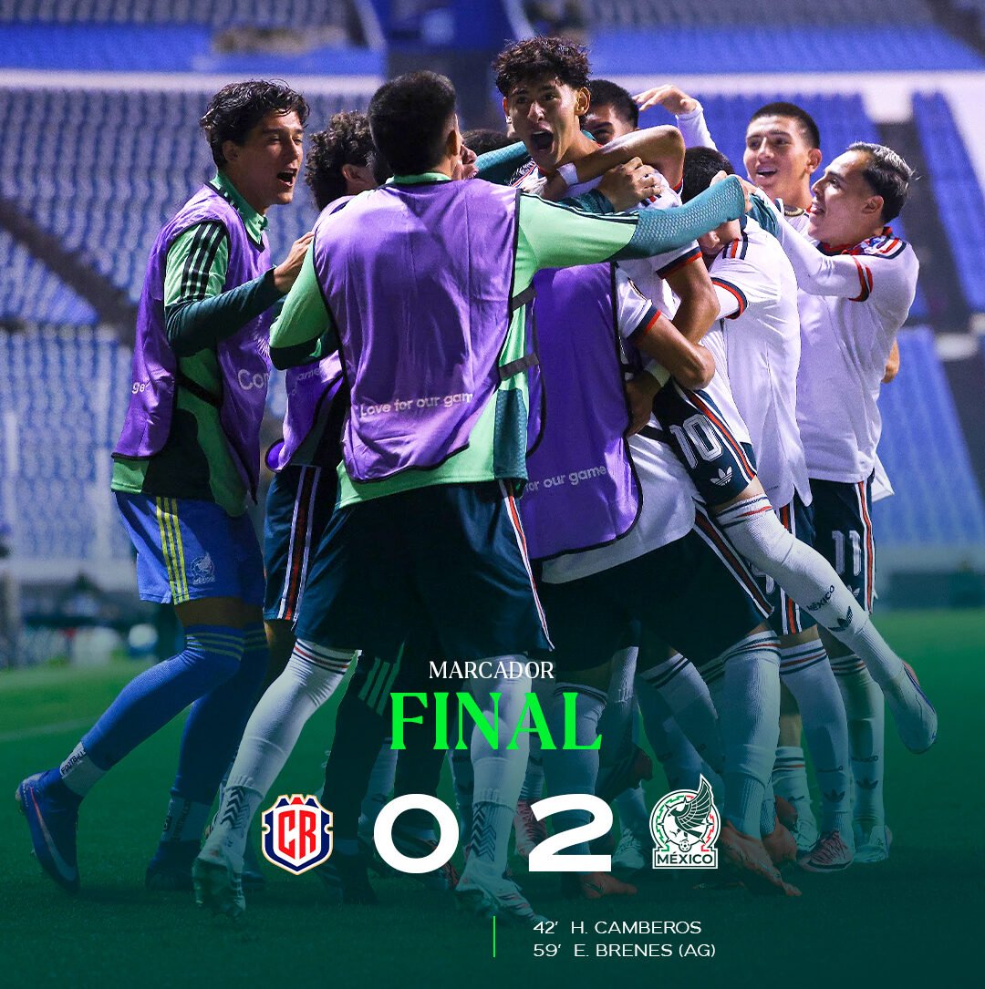 Así derrotó México Sub-20 a Costa Rica; avanza a cuartos de final y mantiene vivo el sueño mundialista y olímpico. Video