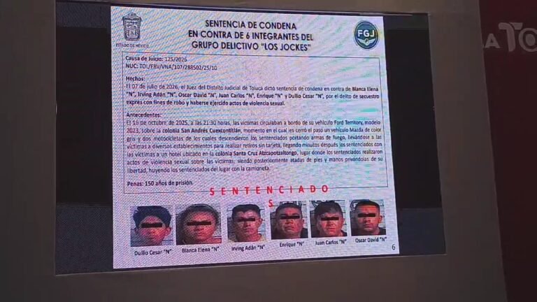 Toluca presume sentencias históricas contra grupos delictivos; suman 196 años de prisión