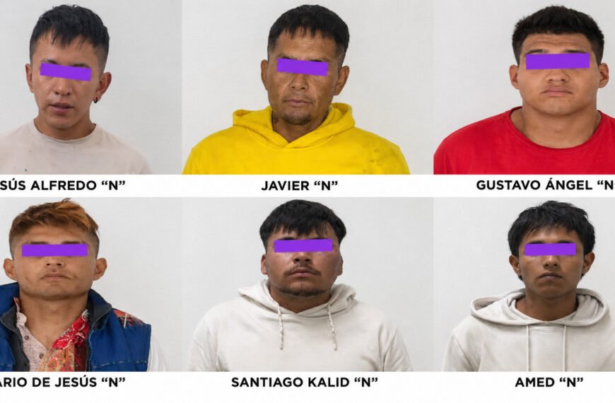FGJEM detiene a seis sujetos investigados por robo de vehículos con violencia