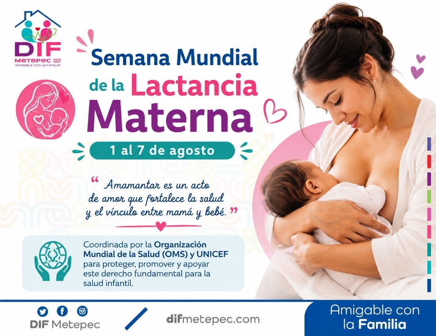 DIF Metepec se suma a la Semana Mundial de la Lactancia Materna