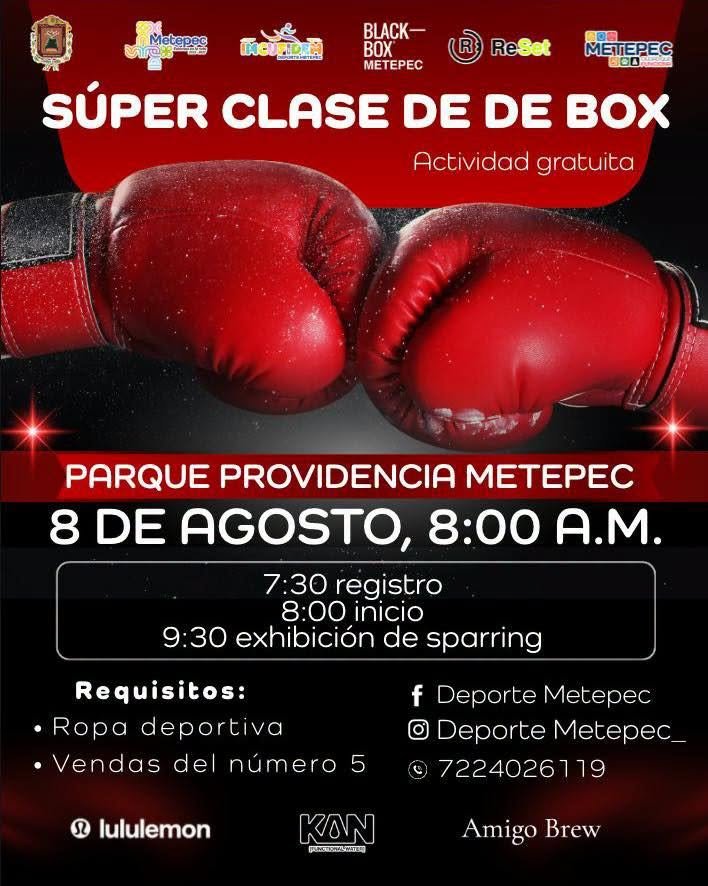 #Metepec anuncia Súper Clase de Box gratuita este 8 de agosto