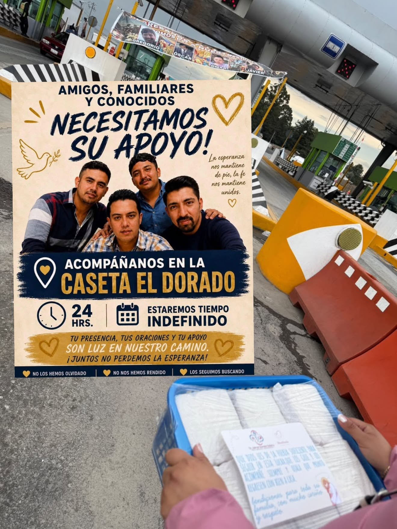 Cumple 2 semanas la liberación de caseta El Dorado por familias de mexiquenses que buscan a desaparecidos en Sinaloa