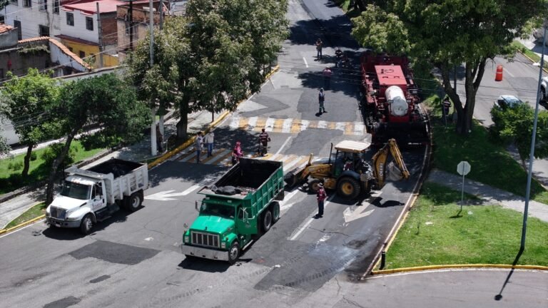 Paseo Matlatzincas alcanza casi 50% de repavimentación en Toluca