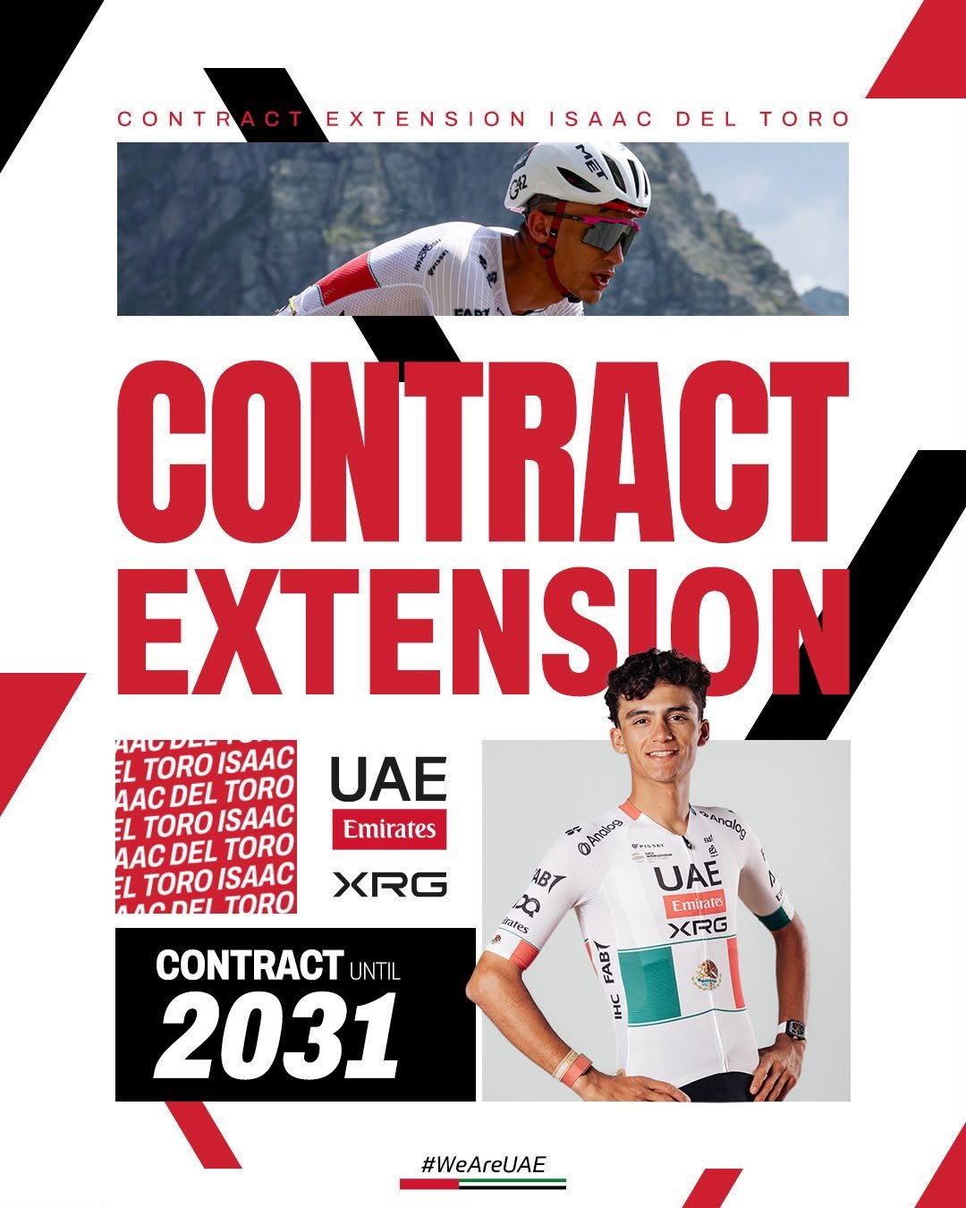 Despeja rumores: Isaac del Toro renueva hasta 2031 y firma el contrato más largo del UAE Team Emirates-XRG