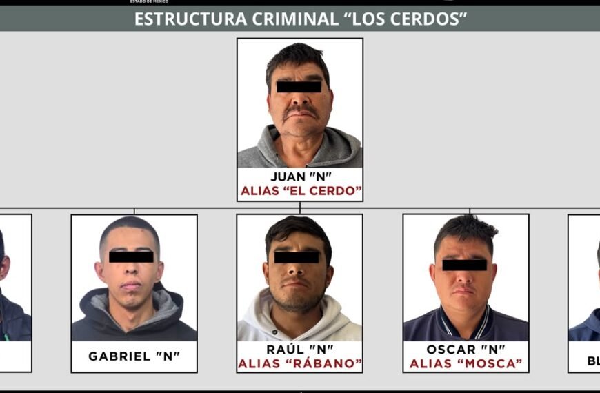 Fiscalía confirma captura de seis presuntos integrantes del grupo delictivo “Los Cerdos”