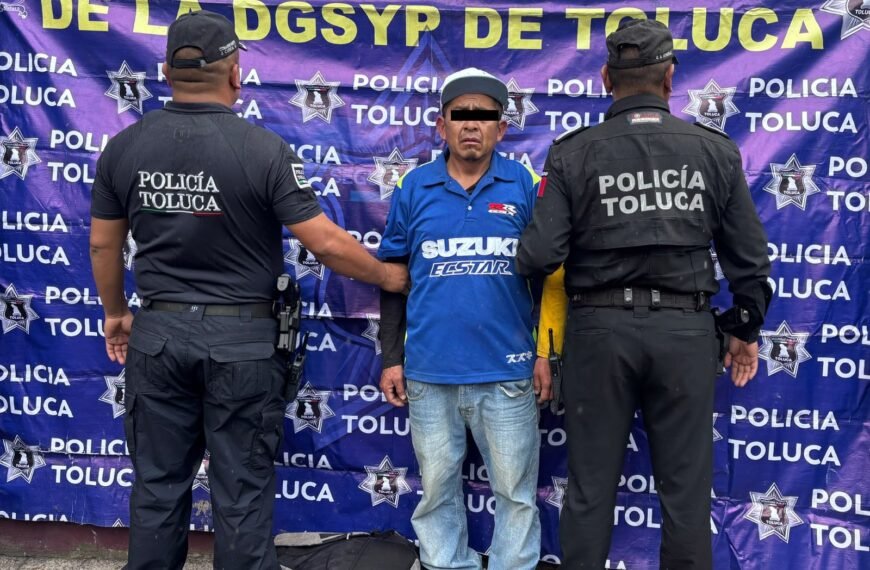 Patrulla Inteligente detecta y detiene a hombre señalado por robos a comercios en Toluca