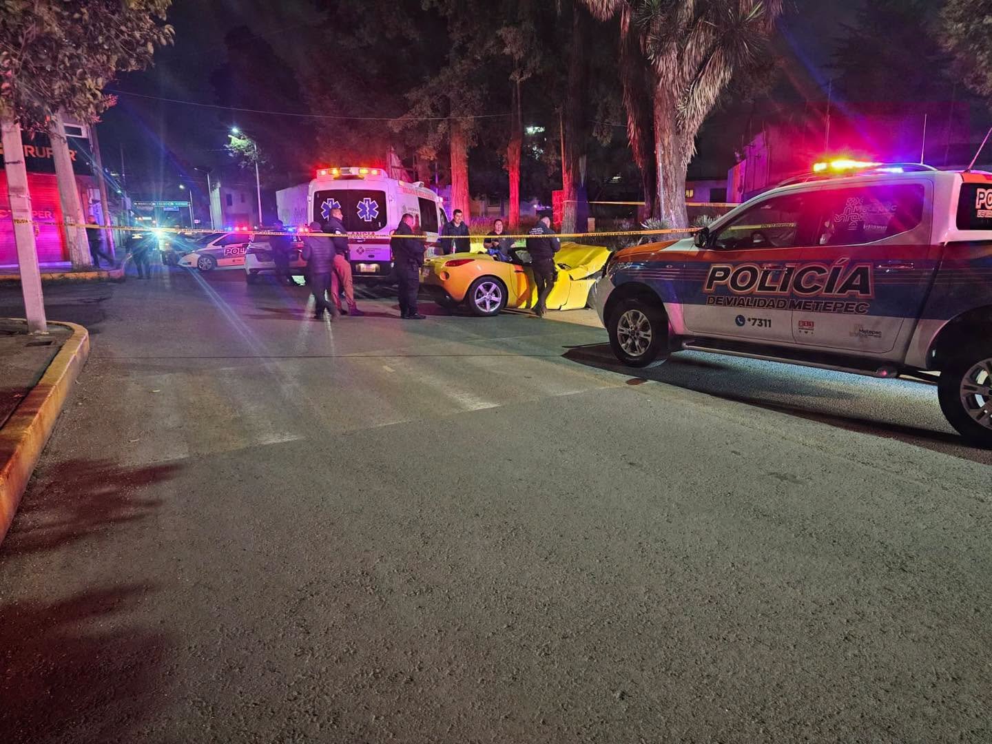 Choque de auto deportivo deja mujer sin vida en Metepec; conductor estaba alcoholizado