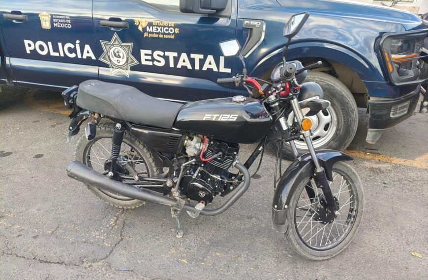 Recuperan motocicleta con reporte de robo en Tepotzotlán; un detenido