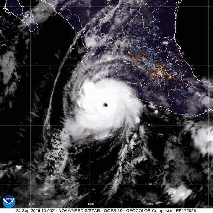 Huracán Polo: poderosa tormenta mantiene alerta en México