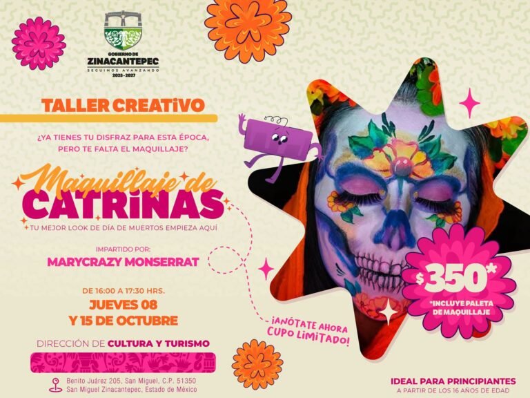 Zinacantepec abre taller de maquillaje de Catrinas