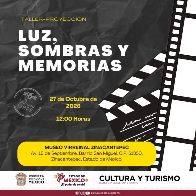 Zinacantepec tendrá taller y proyección de cine con entrada libre en el Museo Virreinal