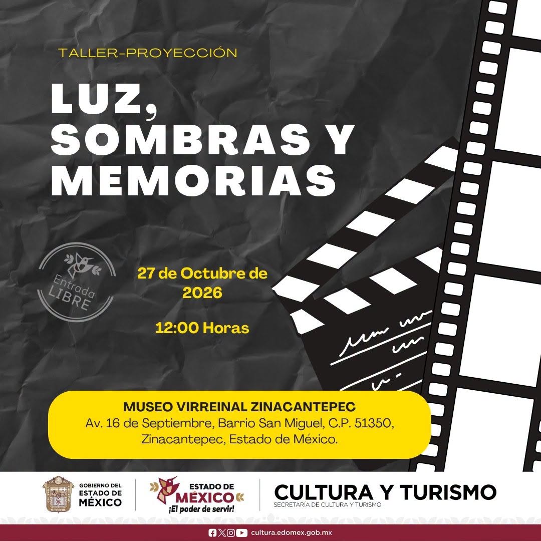 Zinacantepec tendrá taller y proyección de cine con entrada libre en el Museo Virreinal